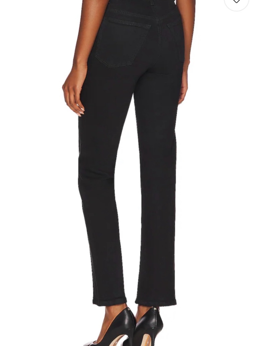 Re/Done Black Straight-Leg Jeans